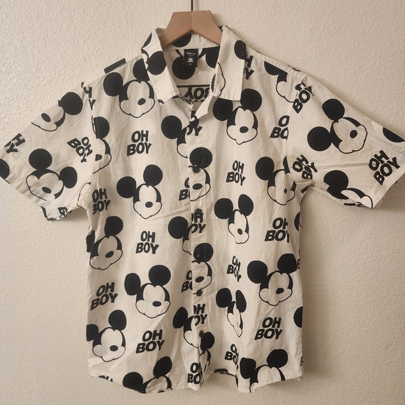 Neff Other - Mickey Mouse Disney Collection Neff Button Down Shirt Mens Small